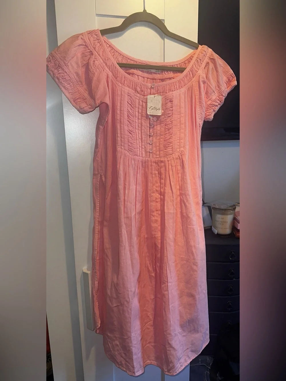 NWT FREE PEOPLE Fayre Midi Top- Pink Lemon  $128 MSRP